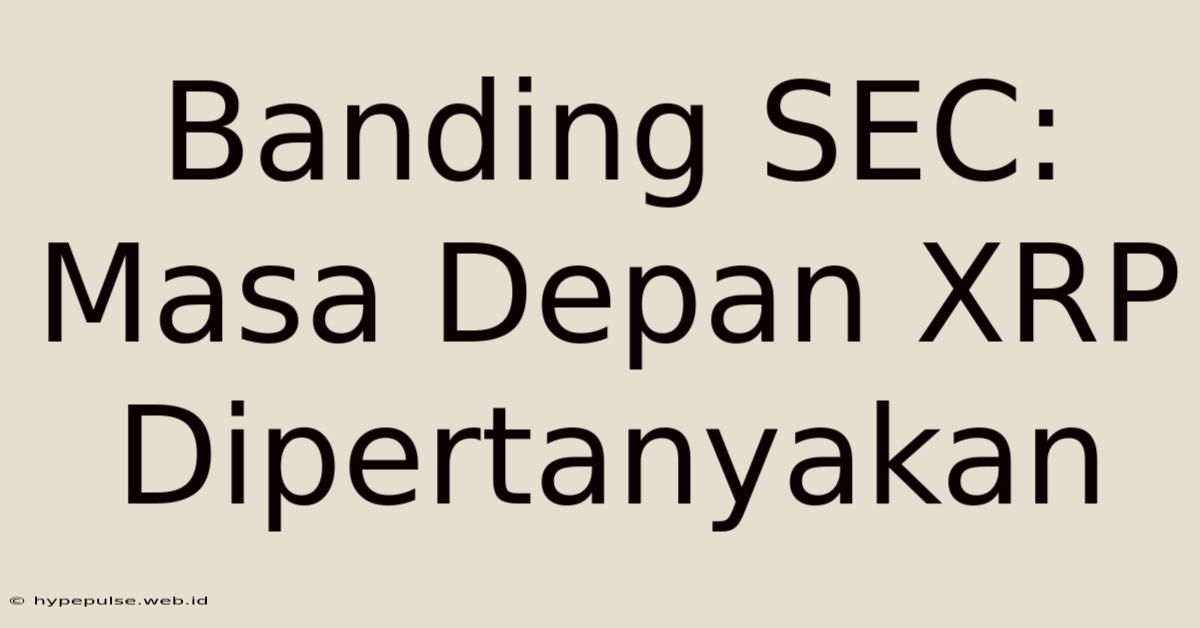 Banding SEC: Masa Depan XRP Dipertanyakan