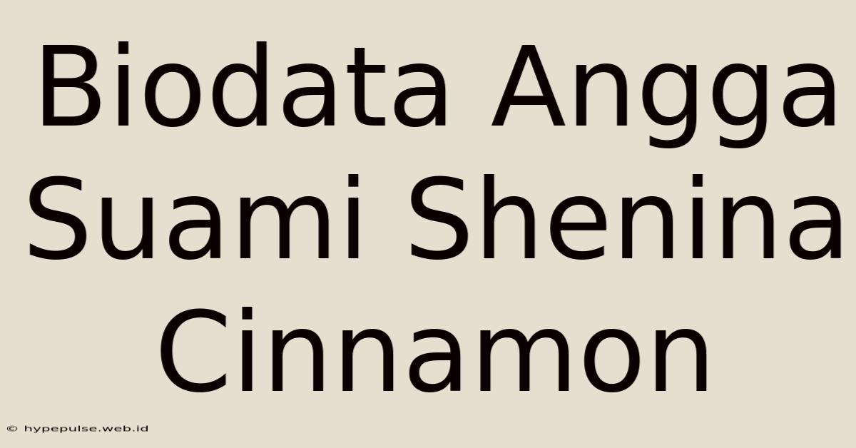 Biodata Angga Suami Shenina Cinnamon