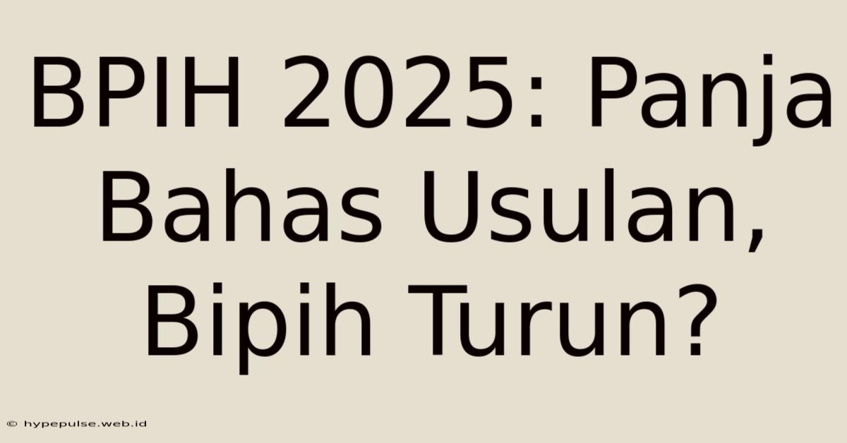 BPIH 2025: Panja Bahas Usulan, Bipih Turun?