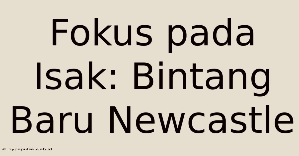 Fokus Pada Isak: Bintang Baru Newcastle