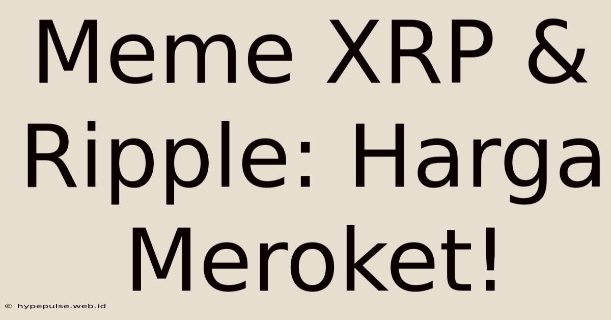 Meme XRP & Ripple: Harga Meroket!