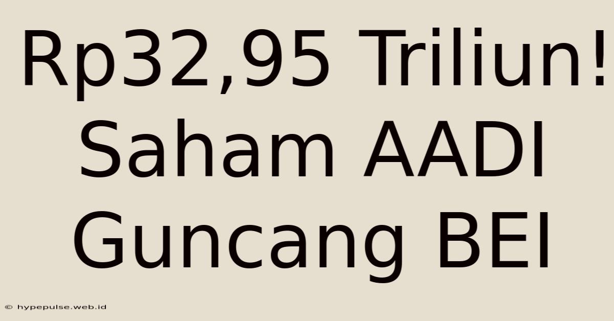 Rp32,95 Triliun! Saham AADI Guncang BEI