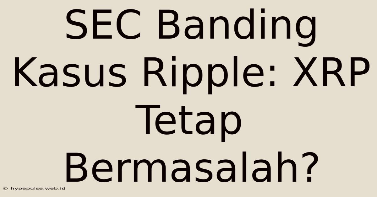 SEC Banding Kasus Ripple: XRP Tetap Bermasalah?